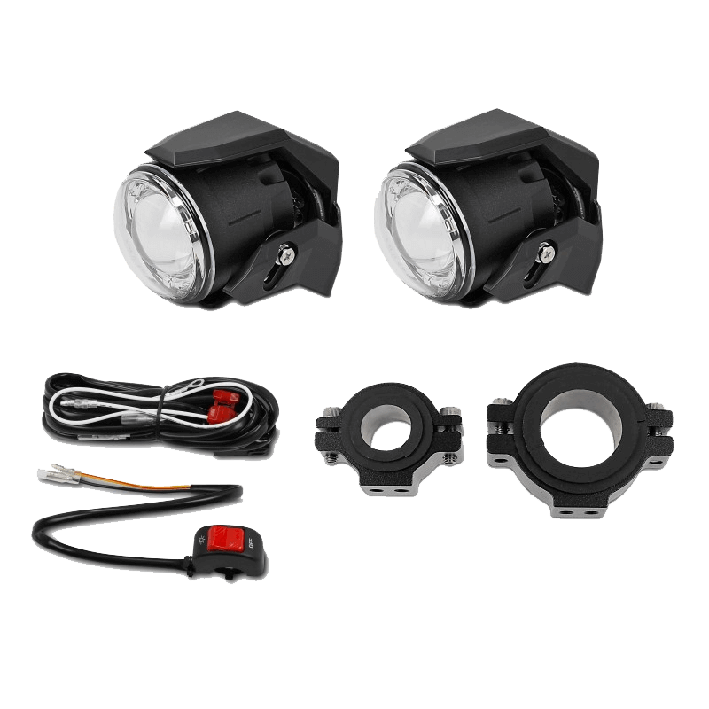 2 Stück Universal-Scheinwerfer für Motorrad, wasserdicht, 6 LEDs